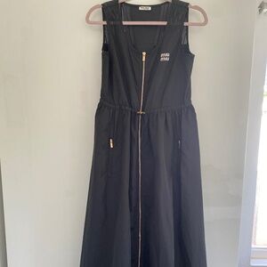 Miu Miu sleeveless midi zip up dress